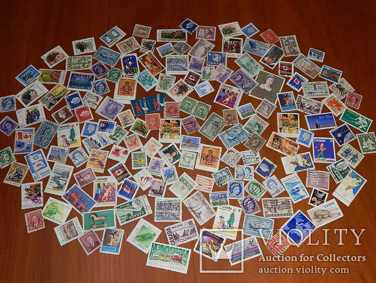 Коллкция почтовых марок Канады 161 шт. Много старины.