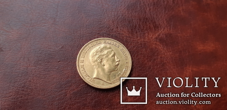 Золото 20 марок 1900 г. Пруссия, фото №2