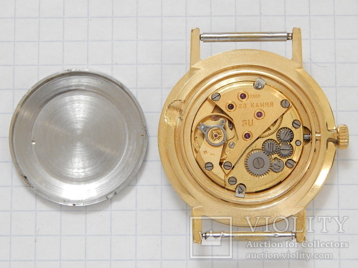 Часы "Sekonda 2209 USSR" тонкие, позолота AU10- (на ходу). Повторно., фото №12