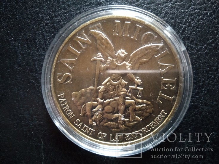 Сувенирная монета "Saint Michael" (Police Seattle), фото №3
