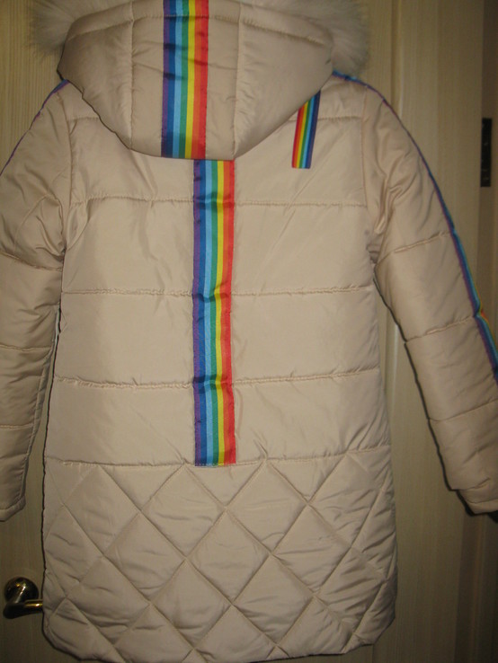 Зимняя куртка для девочки "Радуга"., photo number 3