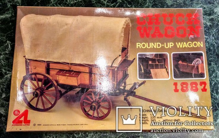 Сборная Модель Повозки Artesania Latina 1887 Chuck Wagon Round-Wagon Wooden Kit, фото №2