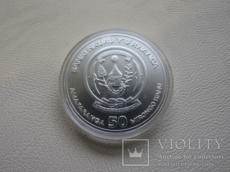 Руанда 2014 год Антилопы 50 франков 1 унция, фото №3