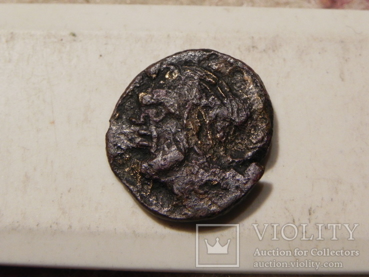 Монета Пантикапея- сатир- рог изобилия и две шапки Диоскуров, фото №6