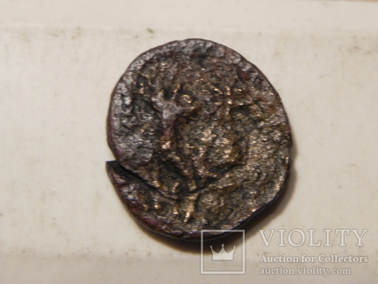 Монета Пантикапея- сатир- рог изобилия и две шапки Диоскуров, фото №7