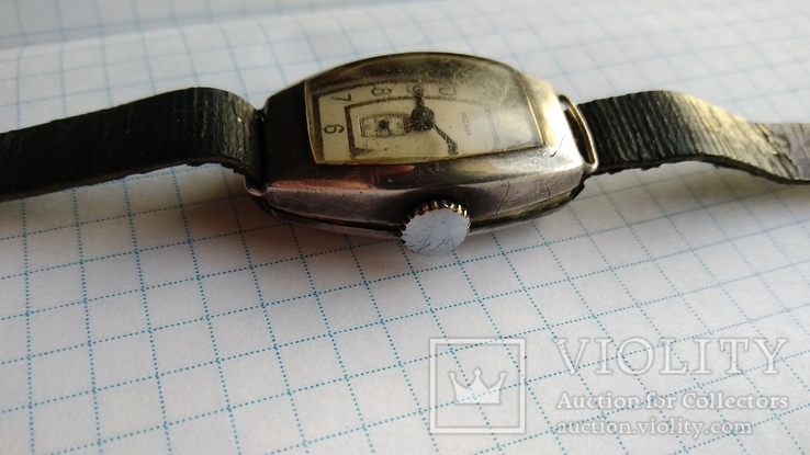 Часы Звезда ГЧЗ Пенза серебро 875пр. до 1958г. на ходу с ремешком, фото №4