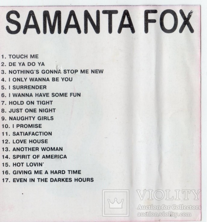 Samantha Fox (Greatest Hits) 1996. (MC). Кассета. Euro-Souz. Poland., фото №7