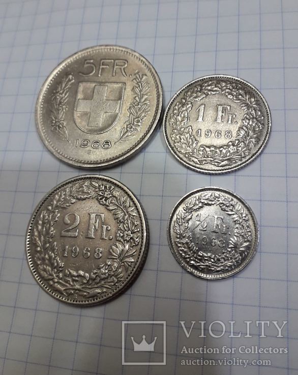 Набор франки 1968г перевертыши, фото №2