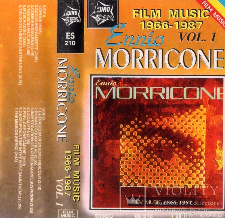 Ennio Morricone (Film Music. Vol-1) 1966-87. (MC). Кассета. Euro Star. Poland, фото №6