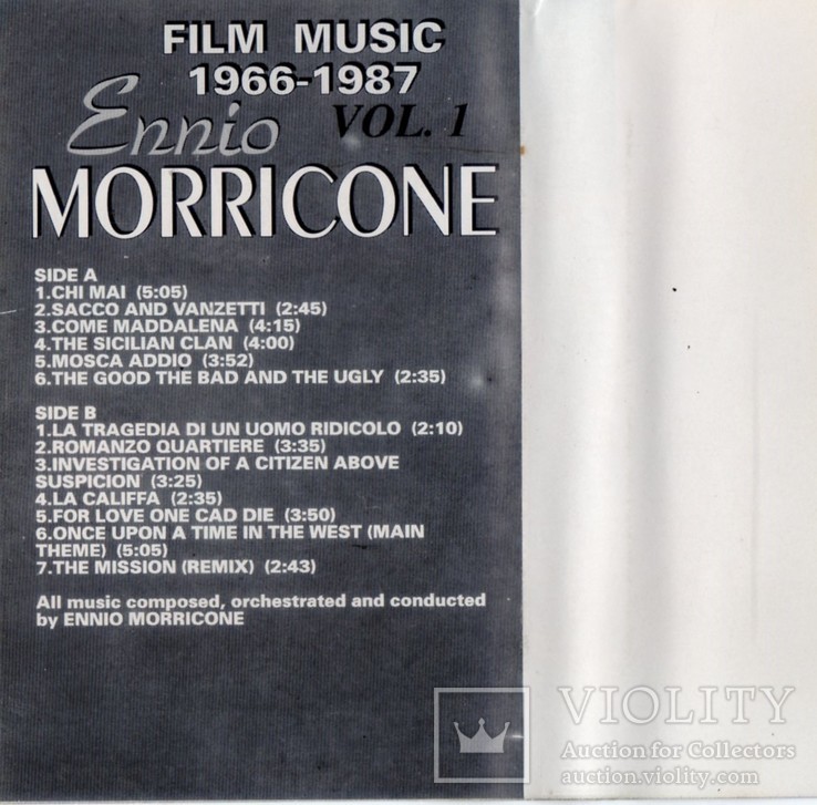 Ennio Morricone (Film Music. Vol-1) 1966-87. (MC). Кассета. Euro Star. Poland, фото №7