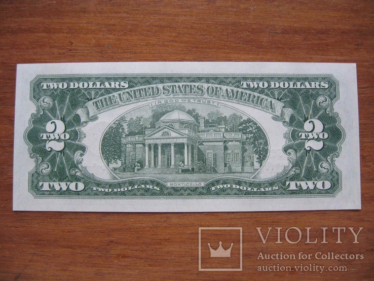 2 доллара 1963 года, без следов обращения, фото №3