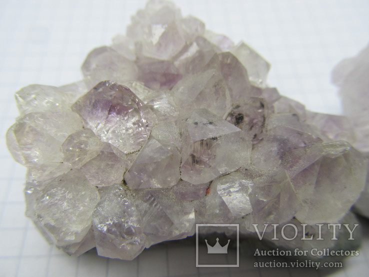 Природный аметист - 2 камня с кристалами, фото №4