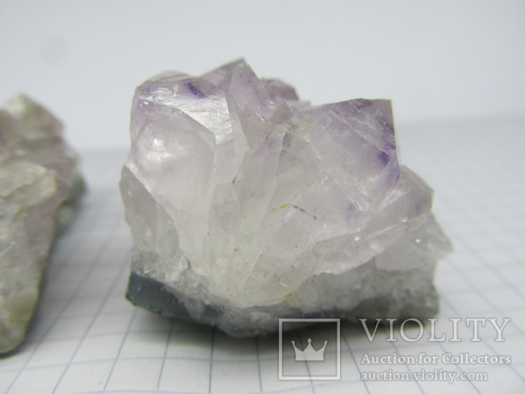 Природный аметист - 2 камня с кристалами, фото №6