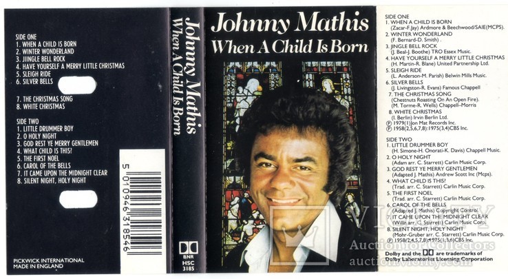 Johny Mathis (When A Child Is Born) 1958-79. (MC). Кассета. Hallmark. England., фото №6