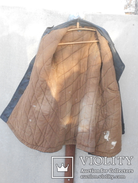  Кожаное пальто 40 - 50 х годов., фото №12