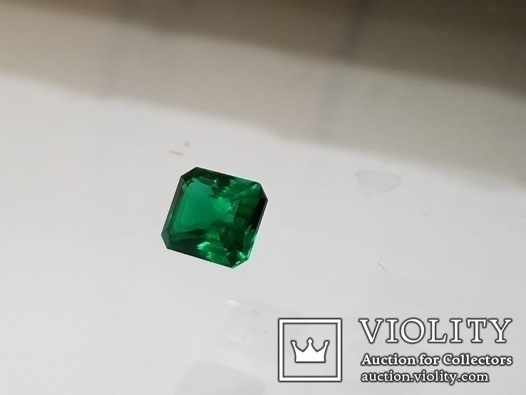 Гидротермальный синтетический (лаборраторный) изумруд 2.65Ct, фото №7