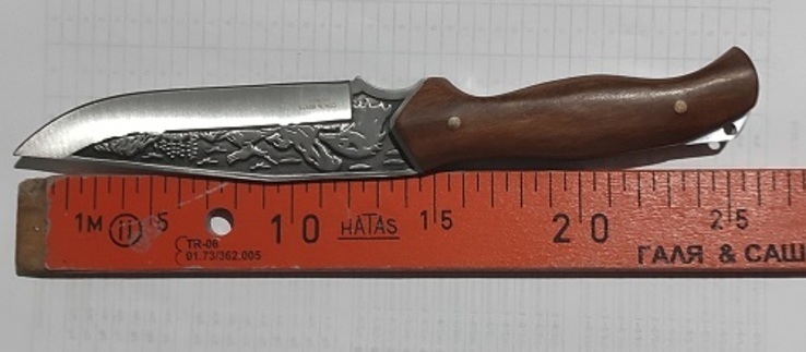 Охотничий нож СОКОЛ.сталь 65х13.длина 26см с чехлом, фото №6