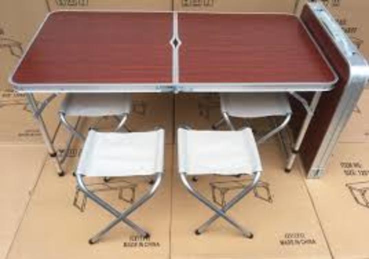 Походный Стол с набором из 4-х стульев, фото №4