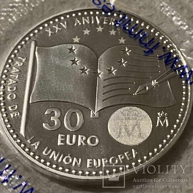 30 евро 2017 Испания Договор о Европейском союзе, фото №2