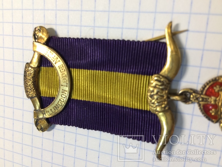 Знак Старинного Королевского Ордена Буйволов серебро, фото №12