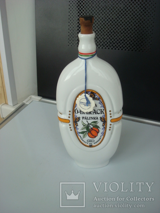 Керамическая бутылка из под водки 1 сорт. Венгрия. Клеймо Hollohaza Hungary, фото №3
