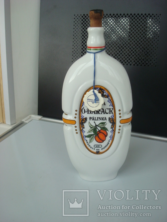 Керамическая бутылка из под водки 1 сорт. Венгрия. Клеймо Hollohaza Hungary, фото №4