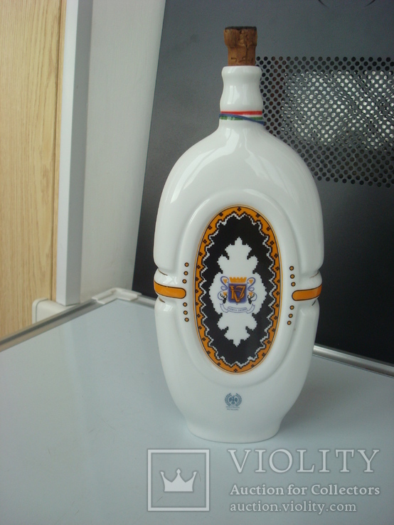 Керамическая бутылка из под водки 1 сорт. Венгрия. Клеймо Hollohaza Hungary, фото №6