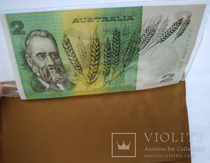 2 доллара Австралии монета и банкнота 1988 года Сувенирный набор, фото №7