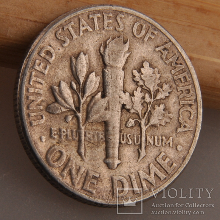 США 10 центов (дайм) 1957 серебро, фото №6