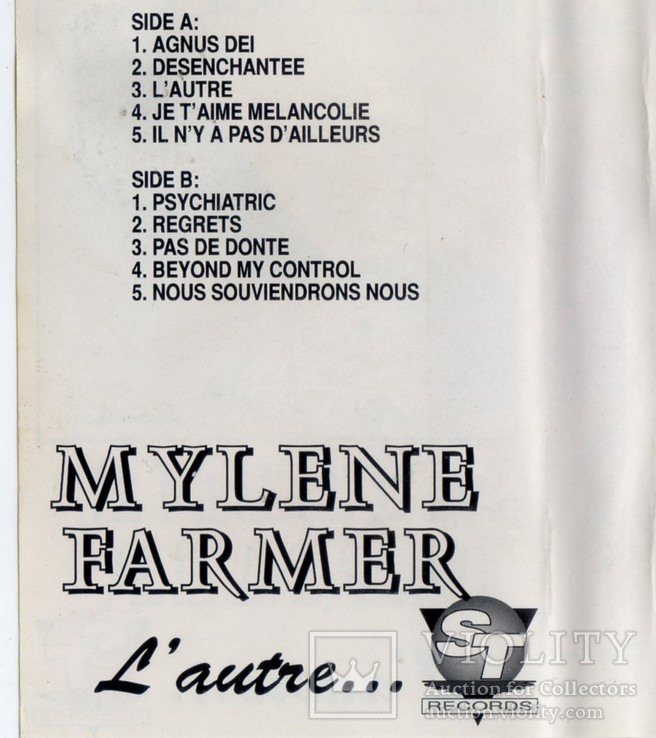 Mylene Farmer (L'autre...) 1991. (MC). Кассета. ST Records. Poland., фото №7