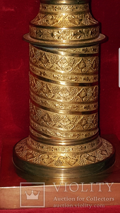 Ампирная керосиновая лампа нач.19 века с плафоном "тюльпан"., фото №5