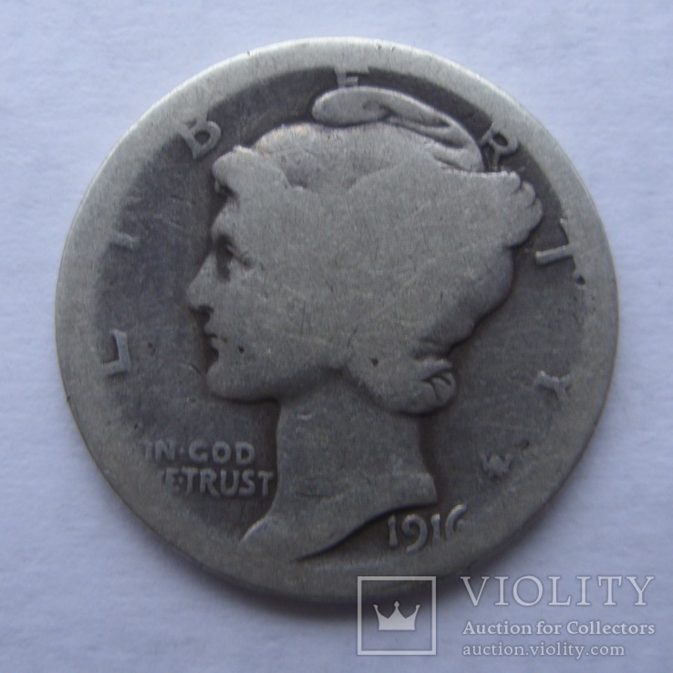 10 центов 1916 США