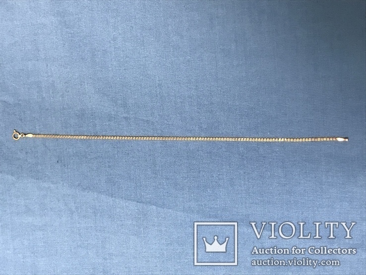 Золотой набор браслет, цепочка и серьга, фото №3