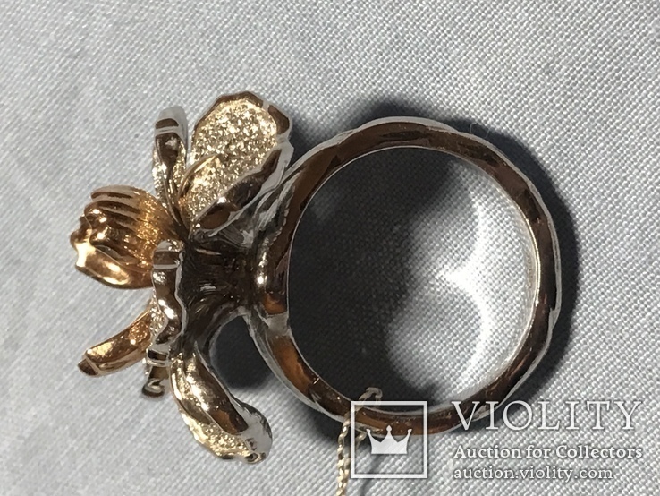 Золотое кольцо с бриллиантами размер 16.5, фото №9