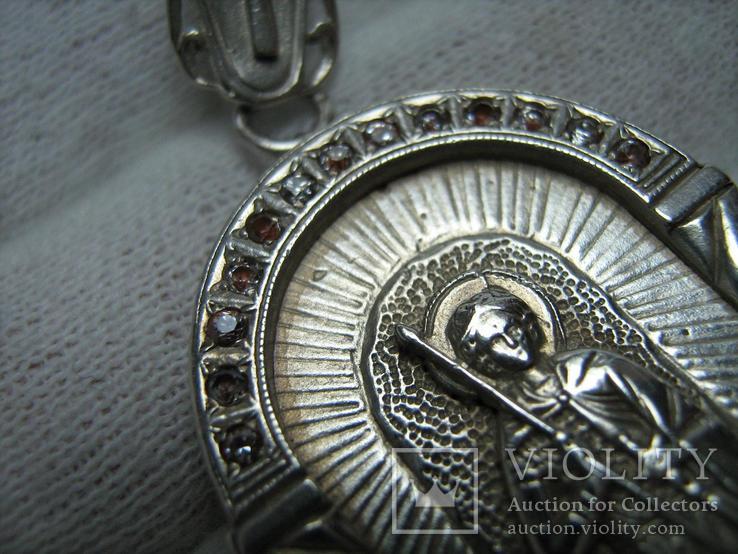 Серебряная Ладанка Святой Георгий Победоносец Большая Иконка 925 проба Серебро 265, фото №3