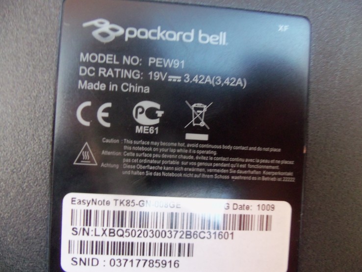 Ноутбук PACKARD bell intel CORE i3 M370 2* 2.40Ghz з Німеччини, photo number 13