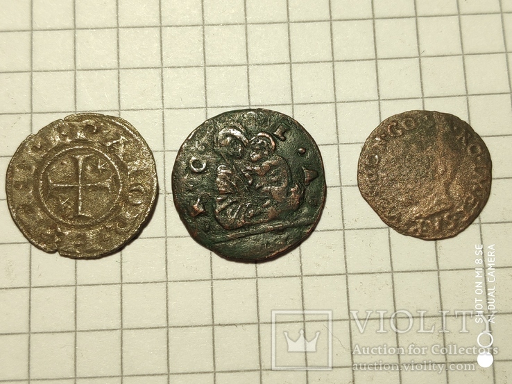 Монетки средневековья 3 шт N6
