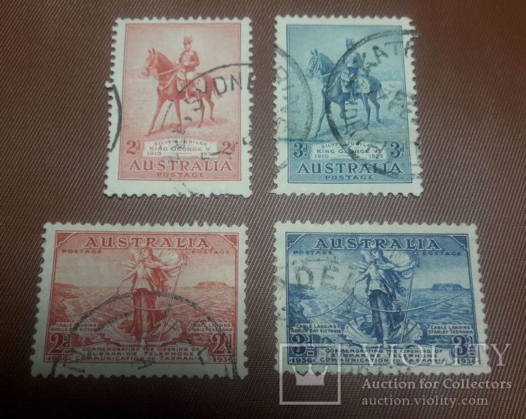 Старинные марки Австралии 1935-36 гг.