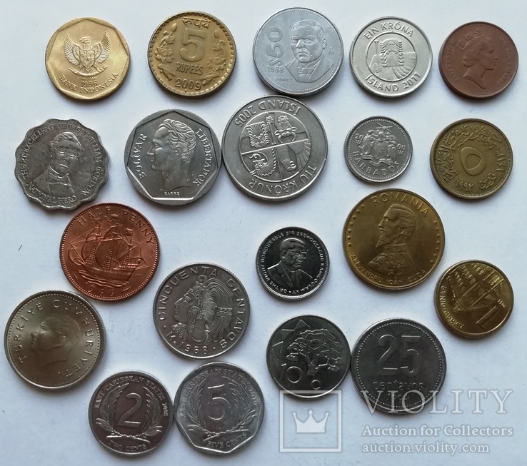 Мини коллекция монет мира 20 шт. №3