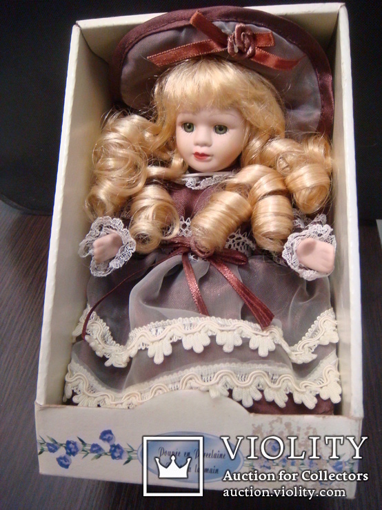 Фарфоровая коллекционная кукла,ручная роспись.Франция, фото №9