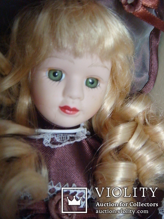 Фарфоровая коллекционная кукла,ручная роспись.Франция, фото №13