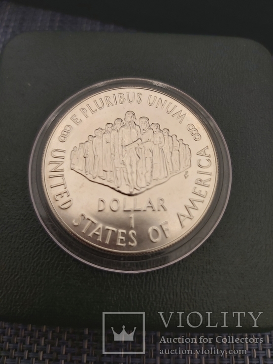 1 доллар США 1987год, серебро, фото №2