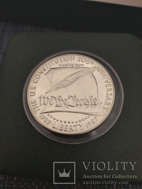 1 доллар США 1987год, серебро, фото №4