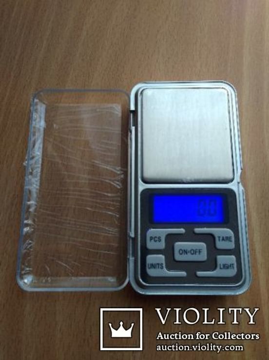 Карманные ювелирные электронные весы до 500 грамм шаг 0,1гр, фото №2