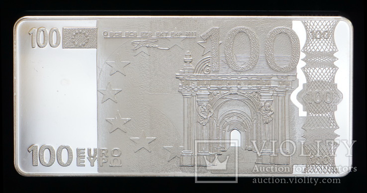 100 Евро 2002, Евросоюз 53,8г, фото №2