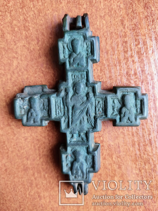 Крест-энколпион "Распятие Христово. Архангел  Сихаил" 14-15 век, фото №3
