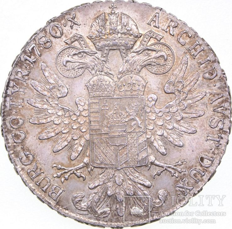 Австрия талер 1780 года Мария Тереза состояние BU, фото №3