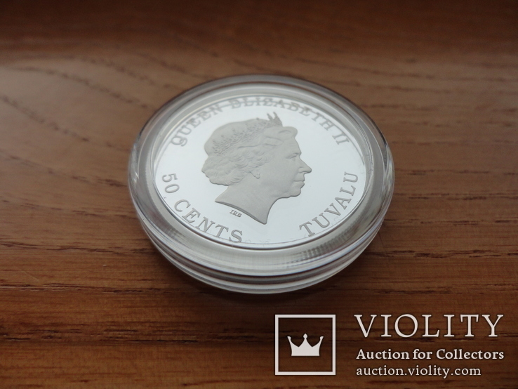 Монета Год свиньи 2019 Серебро 999 пробы 1/2 унции Австралия (цветная), фото №10