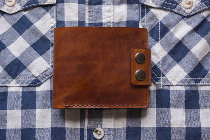 Чоловічий шкіряний гаманець ручної роботи, фото №3