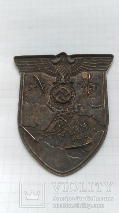 Копия нарукавный щит Крым, Вермахт, Германия, Третий рейх, фото №4